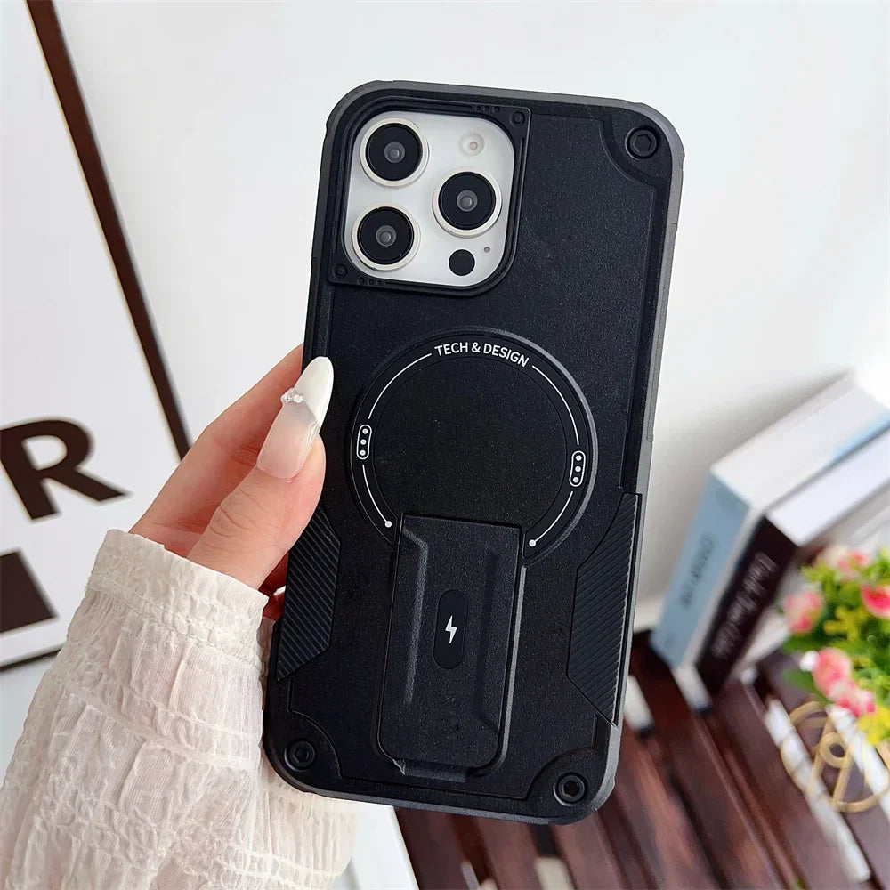 MagSafe Fold Stand Case for iPhone 11-16 Pro Max