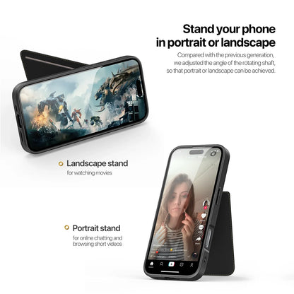 3-in-1 MagSafe Case for iPhone 13-16 Pro Max with Wallet & Stand