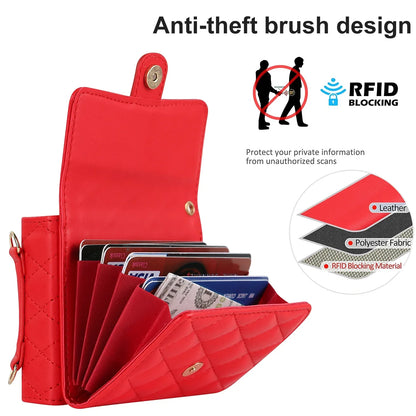 Crossbody Leather Case for Galaxy Z Flip 3-6