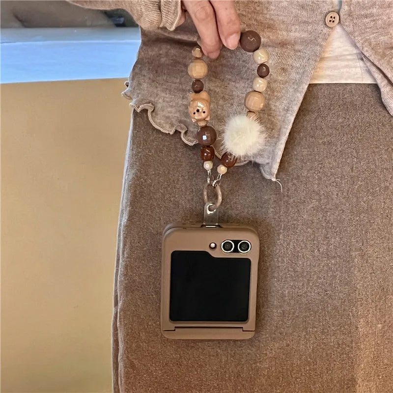 3D Dog Wristband Phone Case for Samsung Galaxy Z Flip 5