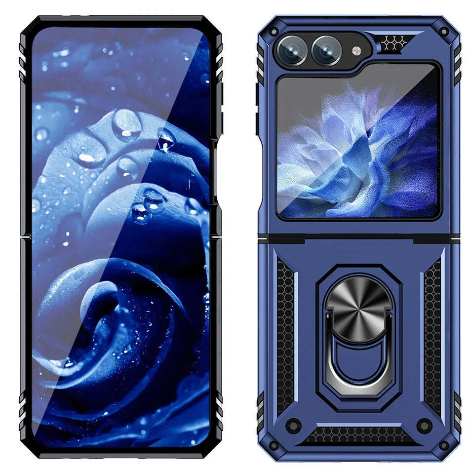Shockproof Case with Slide Lens & Rotating Ring for Galaxy Z Flip 6