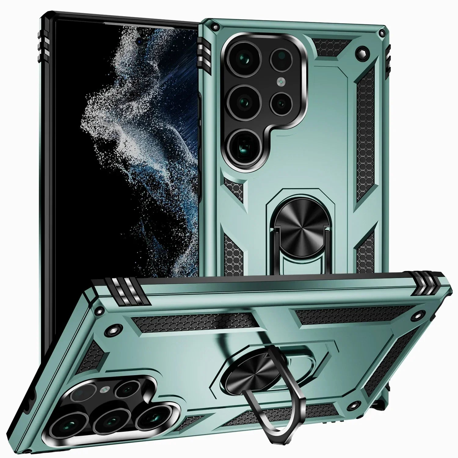 Shockproof S24 Ultra Case with with Metal Ring Bracket - Odin case
