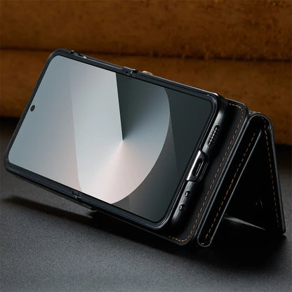 Leather Wallet Case for Galaxy Z Flip 3-6