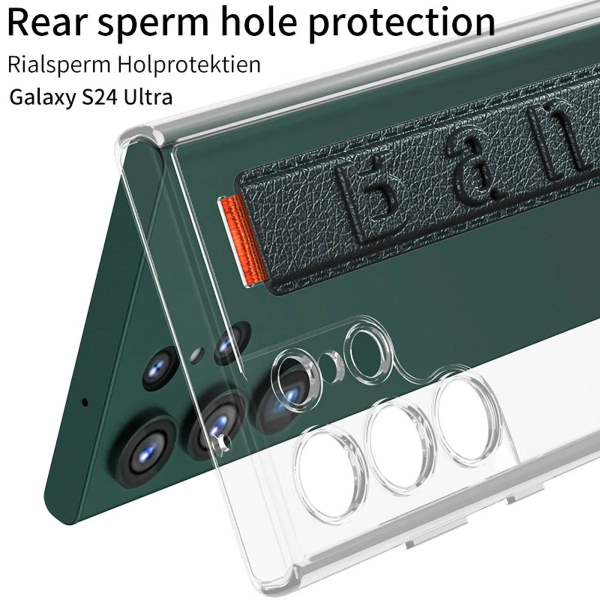 Shockproof Transparent S24 Ultra Case with Wristband - Odin case