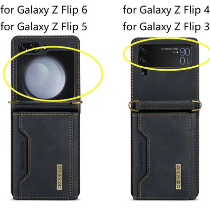 Leather Wallet Case for Galaxy Z Flip 3-6