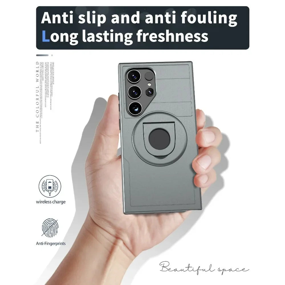 Shockproof Magnetic S24 Ultra Case with Kickstand - Odin case