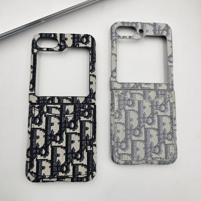 Luxury Canvas Flip Case with Card Slot
