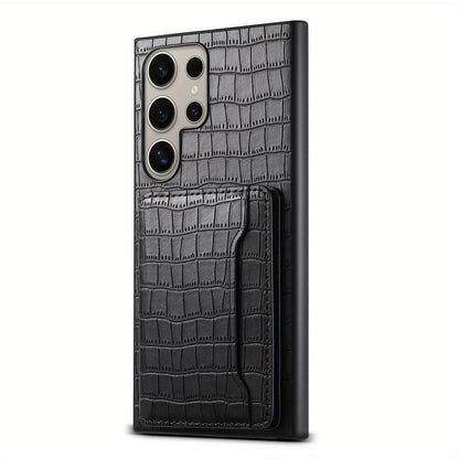 CrocElite Pro – Crocodile Texture Card Holder Case for Galaxy S Ultra Series