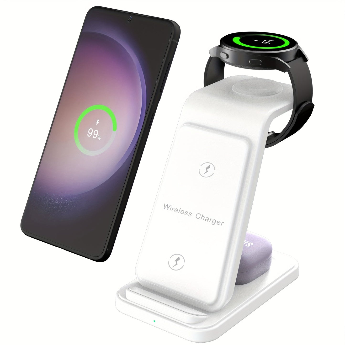 3-in-1 Fast Wireless Charging Station for Samsung Galaxy Devices